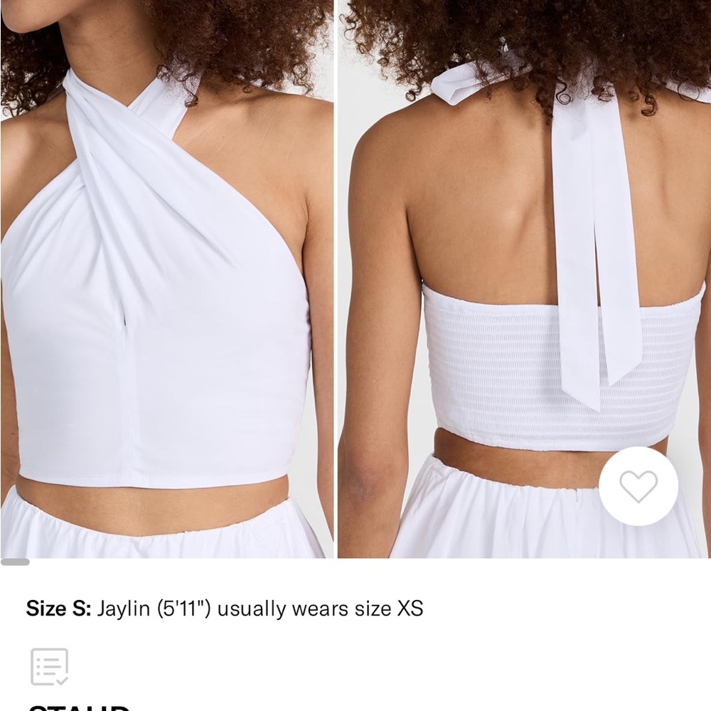 White Halter Neck Top